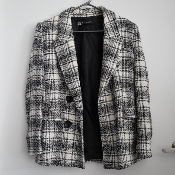 Zara black and white blazer - Picture 1 of 12